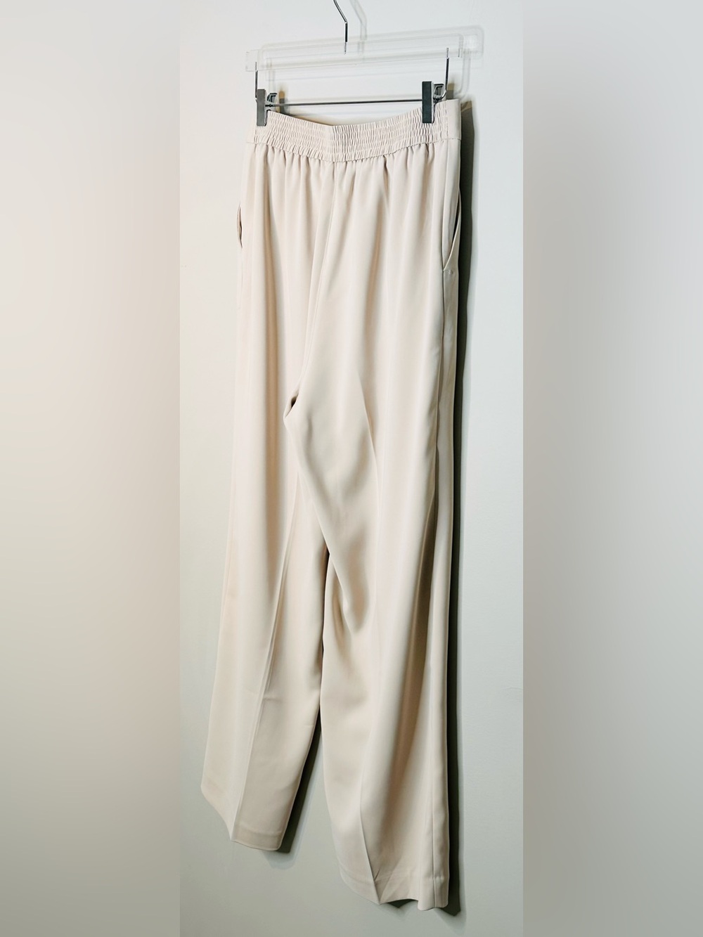 Quince Stretch Crepe Classic Trouser Pants Sand Tan Beige - Picture 8 of 13